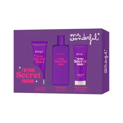 MR WONDERFUL Set i´m your secret passion eau de toilette 75 ml vaporizador + locion corporal 75 ml + crema de manos 75 ml 