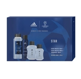 ADIDAS Set uefa star 4 piezas eau de toilette 100 ml vaporizador + body spray 150 ml + gel de baño 250 ml + eau de toilette 50 ml 