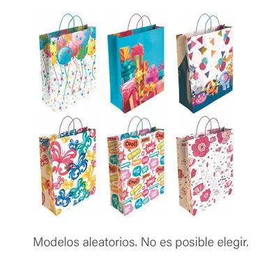 MARKANT Bolsas regalo borde vuelto tl 32x14x40 cm surtido 