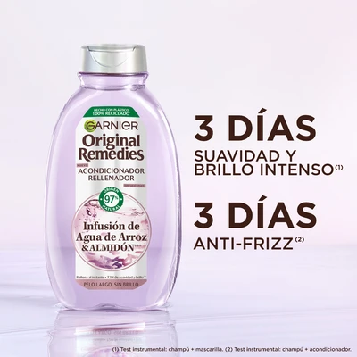 GARNIER Champú agua de arroz 300 ml 