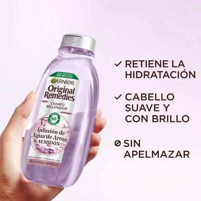 GARNIER Champú agua de arroz 300 ml 