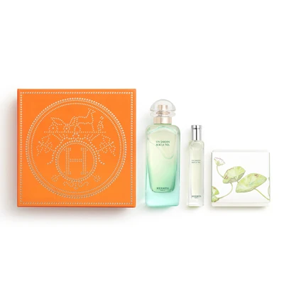 HERMES Estuche jardin sur le nil <br> eau de toilette <br> 100 ml vaporizador + shower gel <br> 40 ml + 15 ml vaporizador 