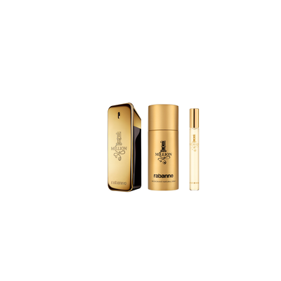 Rabanne Estuche 1 million <br> eau de toilette <br> 100 ml vaporizador + desodorante <br> 150 ml + 10 ml vaporizador 