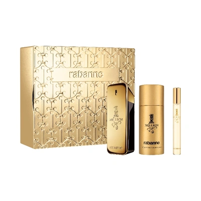 Rabanne Estuche 1 million <br> eau de toilette <br> 100 ml vaporizador + desodorante <br> 150 ml + 10 ml vaporizador 