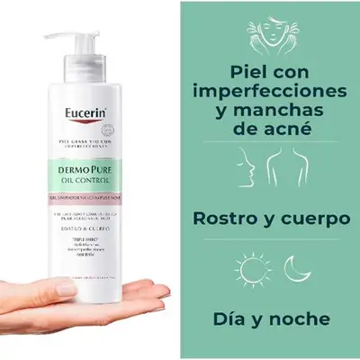 EUCERIN Dermopure gel limpiador lote de 2x400 ml 