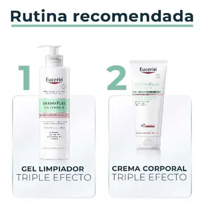 EUCERIN Dermopure gel limpiador lote de 2x400 ml 