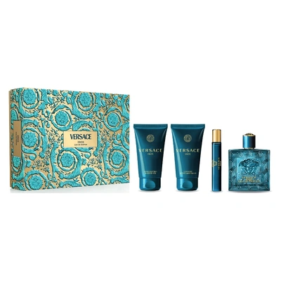 VERSACE Estuche eros man <br> eau de parfum <br> 100 ml vaporizador + after shave balm <br> 75 ml + shower gel <br> 75 ml + 10 ml vaporizador 