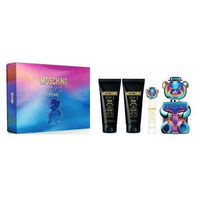 MOSCHINO Estuche toy 2 pearl <br> eau de parfum <br> 100 ml vaporizador + gel de ducha <br> 100 ml + locion corporal <br> 100 ml + 10 ml vaporizador 