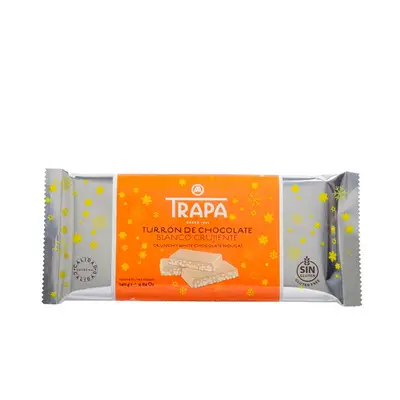 TRAPA Turron choco blanco crujiente 140 gr 