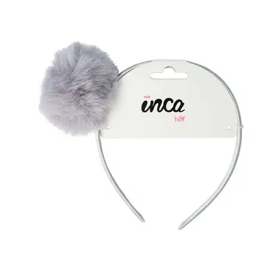 INCA Diadema infantil fina pompom 