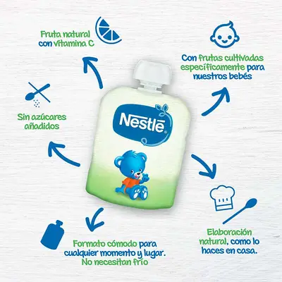 NESTLE Pouche 4 frutas multipack 7x90 gramos 