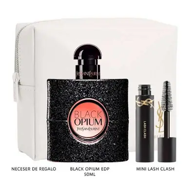 YVES SAINT LAURENT Estuche <br> black opium <br> eau de parfum <br> 50 ml vaporizador + <br> minilc <br> + pouch 