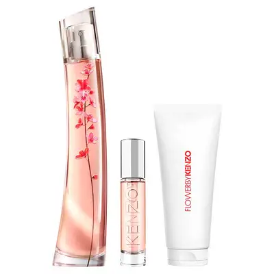 KENZO Estuche ikebana <br> eau de parfum <br> 75 ml vaporizador <br> travel spray 10 ml <br> + <br> crema corporal 75ml 