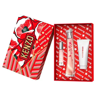 KENZO Estuche ikebana <br> eau de parfum <br> 75 ml vaporizador <br> travel spray 10 ml <br> + <br> crema corporal 75ml 