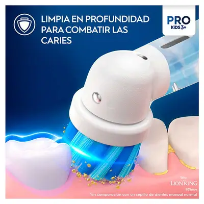 ORAL-B Set cepillo eléctrico vitality pro kids rey leon + funda de viaje 