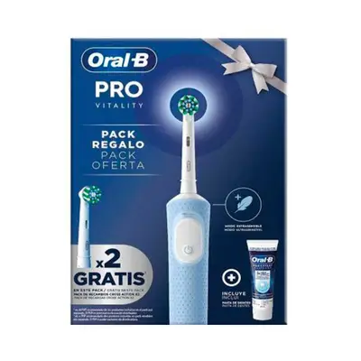 ORAL-B Cepillo eléctrico vitality + 2 recambios + pasta de dientes 75 ml 