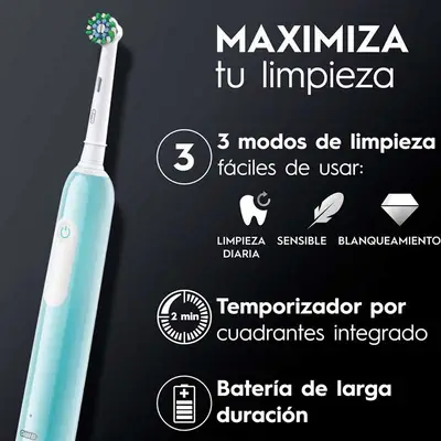 ORAL-B Estuche cepillo eléctrico pro1 + 2 recambios + funda de viaje 