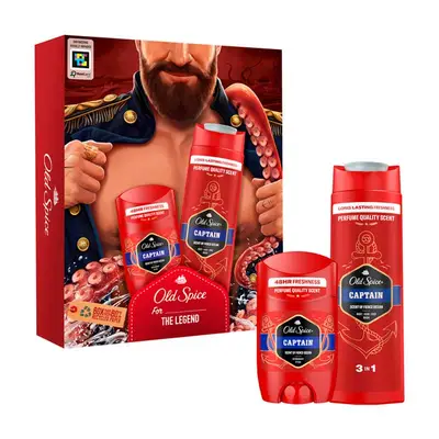 OLD SPICE Estuche captain desodorante stick 50 ml + gel de ducha 250 ml 