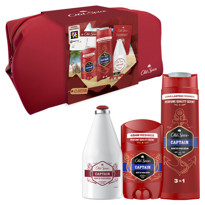 OLD SPICE Estuche captan desodorante en stick + gel de ducha + locion after shave 