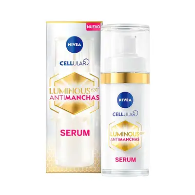 NIVEA Set facial cellular luminous serum antimanchas 30 ml + crema de día fp50 antimanchas 40 ml + crema de manos antimanchas 50 ml 