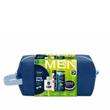 NIVEA Set gym men gel de ducha energy 250 ml + senstive balsamo after shave 100 ml + desodorante spray invisible for black&white men original 200 ml + nivea men creme 75 ml 