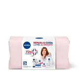 NIVEA Set repara y cuida crema de manos reparadora 100 ml + liposan repara y cuida 4,8 gr + tarro crema urea repara y cuida 400 ml + gel de ducha repara y cuida 250 ml 