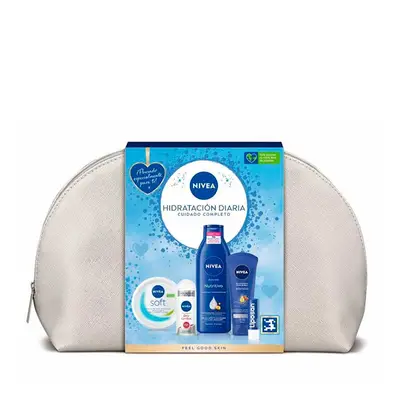 NIVEA Ronda set corporal nivea soft 100 ml + liposan original 4,8 gr + crema de manos intensivo 100 ml + desodorante roll on dry confort 50 ml + body mil nutritivo 250 ml 