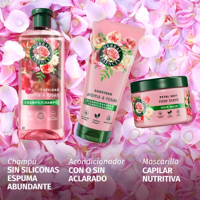 HERBAL Champú rosa 350ml 