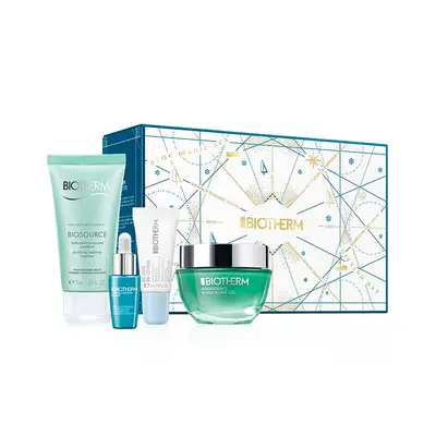 BIOTHERM Estuche aquasource <br> piel normal crema 50 ml <br> + life plakton elixir 7ml + gel limpiador 50ml + balsamo labios 5ml 