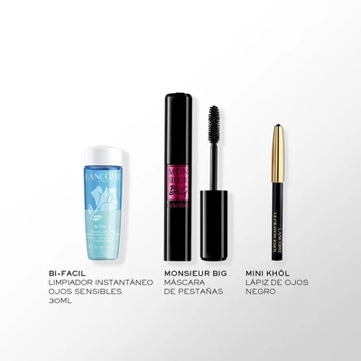 LANCOME Estuche <br> monsier big <br> mascara n-01 <br> + khol lapiz ojos n-027 <br> + desmaquillante 30ml <br> 