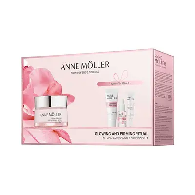 ANNE MOLLER Set ritual stimulage crema glow firming rich spf15 50 ml + glow firming crema de noche 15 ml + youth blooming serum 5 ml + glow revival contorno de ojos 5 ml 