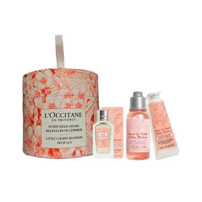 LOCCITANE Estuche mini edt <br> flores cerezo 7,5 ml <br> + gel baño cerezo 35ml <br> + crema manos cerezo 10ml <br> 