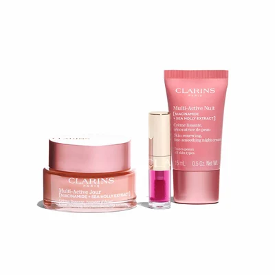 CLARINS Estuche crema <br> multi activa <br> todo tipo piel 50 ml <br>+ cr multi activa <br> noche todo tipo piel <br> 15 ml + <br> + mini lip com 