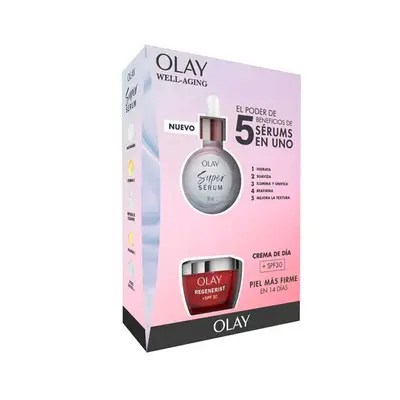 OLAY Set facial super serum 30 ml + crema retinol 50 ml + caja de regalo 