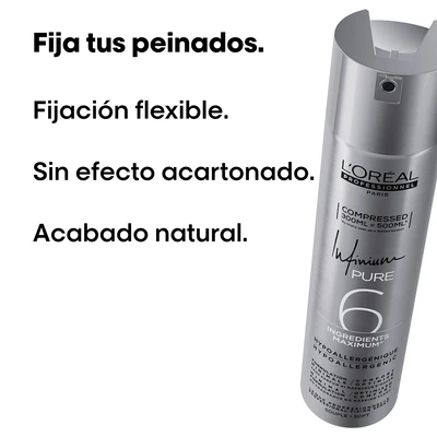 LOREAL PROFESSIONNEL Infinium pure<br>laca de fijacion media 300 ml 