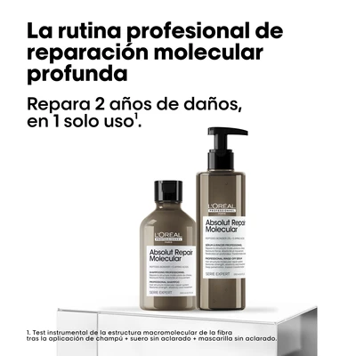 LOREAL PROFESSIONNEL Estuche absolut repair molecular<br>champu 300 ml<br>+ serum 250 ml 