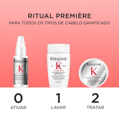 KERASTASE Estuche premiere<br>champu reparador 80 ml<br>+ tratamiento pre-champu 45 ml<br>+ mascarilla reparadora 75 ml 