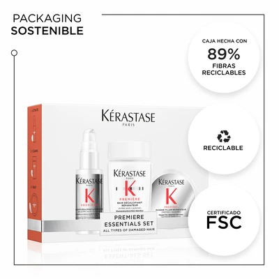 KERASTASE Estuche premiere<br>champu reparador 80 ml<br>+ tratamiento pre-champu 45 ml<br>+ mascarilla reparadora 75 ml 