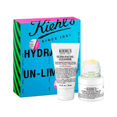 KIEHLS Estuche ultra facial <br> limpiador 75 ml <br> + ultra cream 50ml <br> + contorno de ojos <br> avocado 14ml 