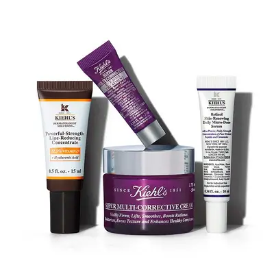 KIEHLS Estuche multicorrect <br> crema 50ml <br> + contorno de ojos 3ml <br> + micro dose trt 10ml <br> + contorno ojos <br> vitamina c 15ml 