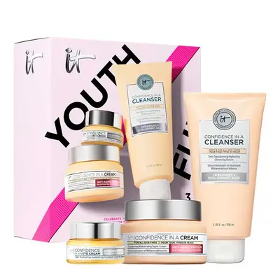 IT COSMETICS Estuche confidence <br> crema 60 ml + <br> confidence night <br> crema 60 ml + <br> contorno ojos <br> 15 ml <br> + serum 75 ml <br> 