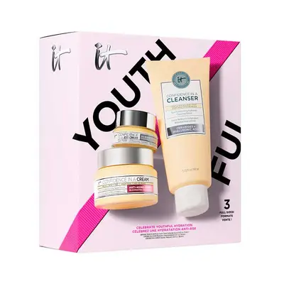 IT COSMETICS Estuche confidence <br> crema 60 ml + <br> confidence night <br> crema 60 ml + <br> contorno ojos <br> 15 ml <br> + serum 75 ml <br> 