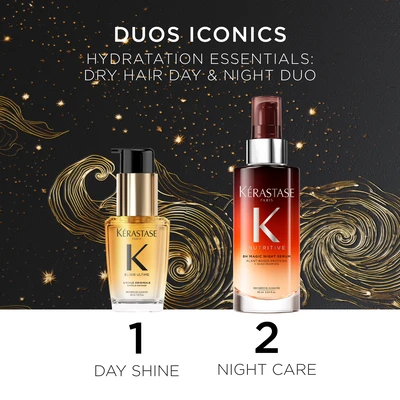 KERASTASE Estuche iconcs<br>+ serum magic night 90 ml<br>+lhuile elixir ultime 75 ml 