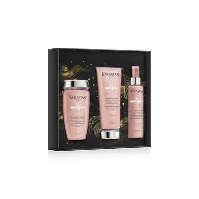 KERASTASE Estuche chroma absolu<br>+champu respect 250 ml<br>+ fondant cica 200 ml <br>+ serum protector 150 ml 