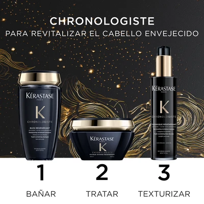 KERASTASE Estuche chronologiste regenerante<br> champu 250 ml<br>+ mascarilla 200 ml<br>+ protector termico 150 ml 