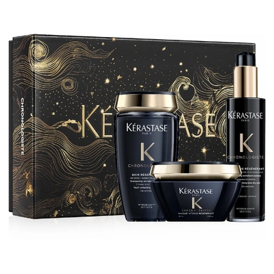 KERASTASE Estuche chronologiste regenerante<br> champu 250 ml<br>+ mascarilla 200 ml<br>+ protector termico 150 ml 