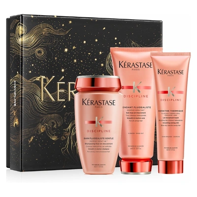 KERASTASE Estuche discipline<br> champu 250 ml+<br> acondicionador 200 ml<br>+ leche termoprotectora 150 ml 