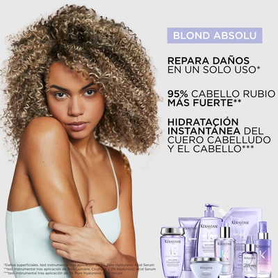 KERASTASE Estuche blond absolu<br>champu bain lumiere 250 ml<br>+ acondicionador cicaflash 250 ml<br>+ serum cicaplasma 150 ml 