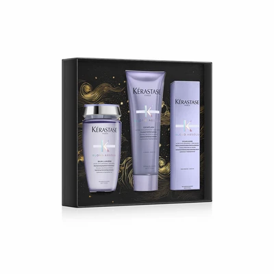 KERASTASE Estuche blond absolu<br>champu bain lumiere 250 ml<br>+ acondicionador cicaflash 250 ml<br>+ serum cicaplasma 150 ml 