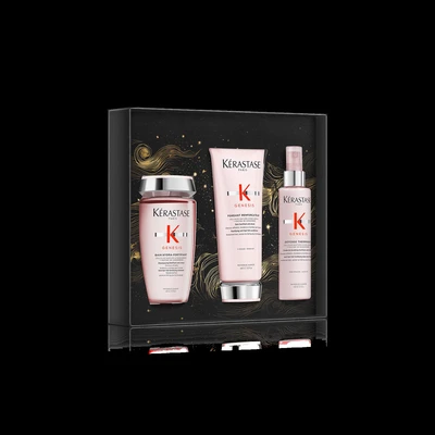 KERASTASE Estuche genesis<br>+ champu hydra-fortificante 250 ml<br>+ acondicionador foratalecedor 200 ml<br>+ fluido termico 150 ml 